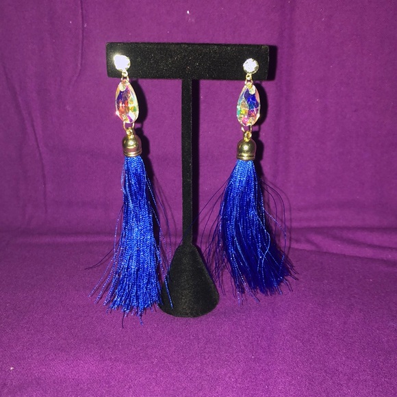 Jewelry - Donated! Blue Tassel Earnings